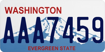 WA license plate AAA7459