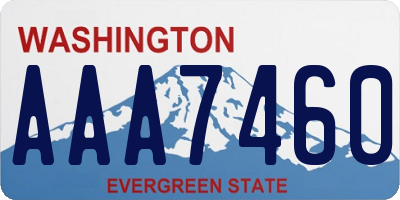 WA license plate AAA7460