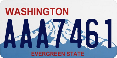 WA license plate AAA7461