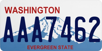 WA license plate AAA7462