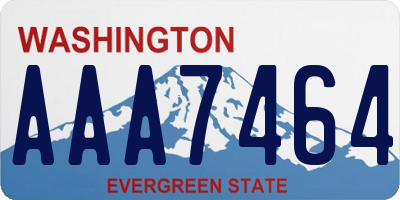 WA license plate AAA7464