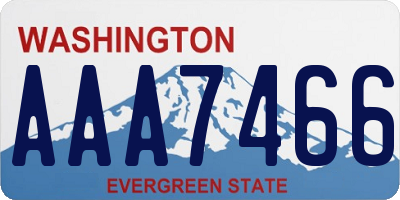 WA license plate AAA7466