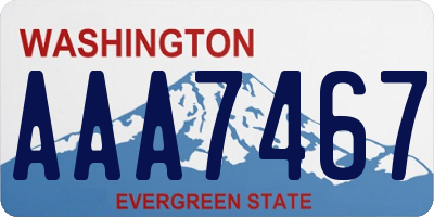 WA license plate AAA7467