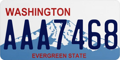 WA license plate AAA7468