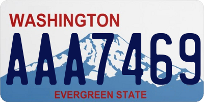 WA license plate AAA7469