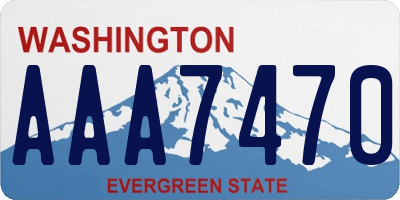WA license plate AAA7470