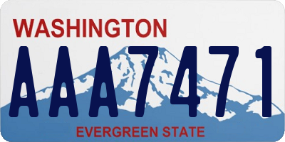 WA license plate AAA7471