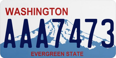 WA license plate AAA7473