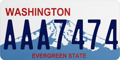 WA license plate AAA7474