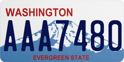 WA license plate AAA7480