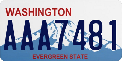 WA license plate AAA7481