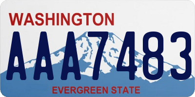 WA license plate AAA7483