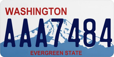 WA license plate AAA7484