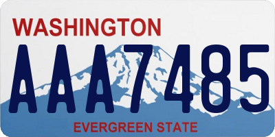 WA license plate AAA7485