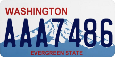 WA license plate AAA7486