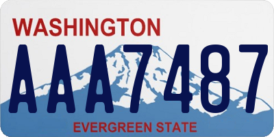 WA license plate AAA7487