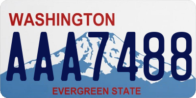 WA license plate AAA7488