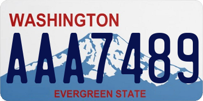 WA license plate AAA7489