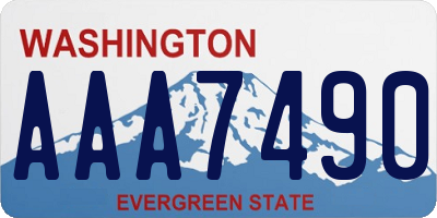 WA license plate AAA7490