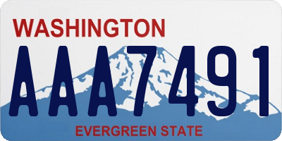 WA license plate AAA7491