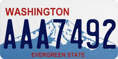 WA license plate AAA7492