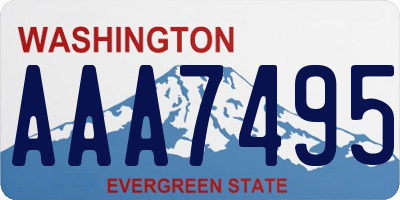WA license plate AAA7495