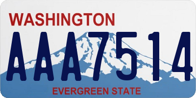 WA license plate AAA7514