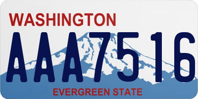 WA license plate AAA7516