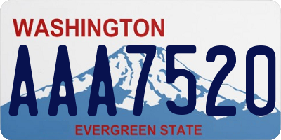 WA license plate AAA7520