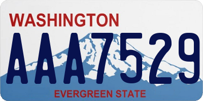WA license plate AAA7529