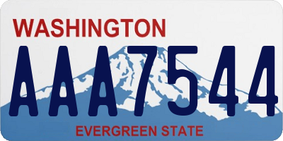WA license plate AAA7544