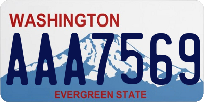 WA license plate AAA7569