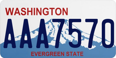 WA license plate AAA7570