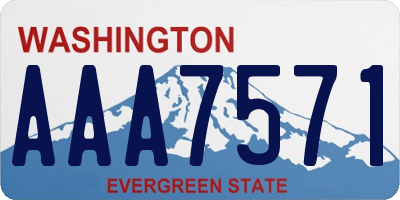 WA license plate AAA7571