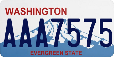 WA license plate AAA7575