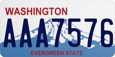 WA license plate AAA7576