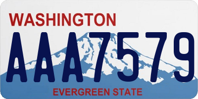 WA license plate AAA7579