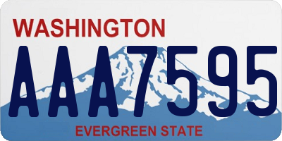 WA license plate AAA7595