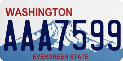 WA license plate AAA7599