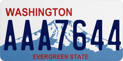 WA license plate AAA7644