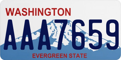 WA license plate AAA7659