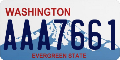 WA license plate AAA7661