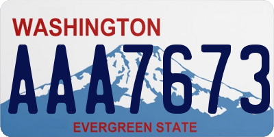 WA license plate AAA7673