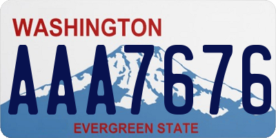 WA license plate AAA7676