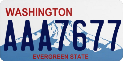 WA license plate AAA7677