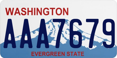 WA license plate AAA7679