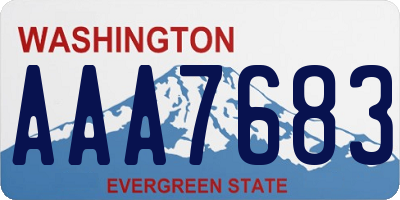 WA license plate AAA7683