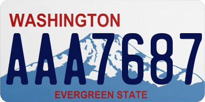 WA license plate AAA7687