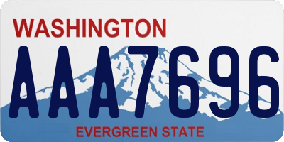 WA license plate AAA7696