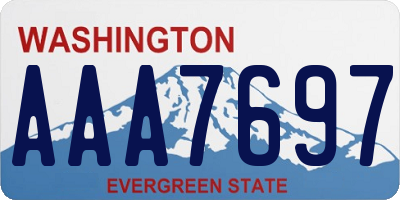 WA license plate AAA7697